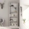Image de Bibliothèque À 5 Niveaux Gris Béton 60x24x175 Cm Aggloméré