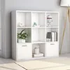Image de Bibliothèque Blanc 98x30x98 Cm Bois D'Ingénierie Vidaxl