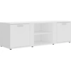 Image de vidaXL Armoire TV Blanc 120x34x37 cm Bois composite