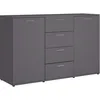 Image de Vidaxl - Buffet Gris 120x35,5x75 Cm Bois D'Ingénierie