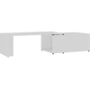 Image de vidaXL Table basse blanche 150x50x35 cm Bois composite