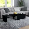 Image de Table Basse Noir 150x50x35 Cm Bois D'Ingénierie Vidaxl