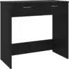 Image de vidaXL Bureau noir 80x40x75 cm bois composite