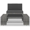 Image de vidaXL Ensemble de jardin lounge 2 pièces Poly rotin gris