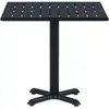 Image de vidaXL Table de jardin noire 80x80x75 cm