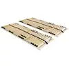 Image de Vidaxl   Sommier À Lattes 2 Pcs 70x200 Cm   Cadre En Hêtre Massif   28 Lattes Avec Fermeté Réglable   Assemblage Facile