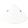 Image de Vidaxl - Tagères D'Angle 2 Pcs Et Supports Verre Transparent 35x35 Cm