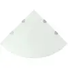Image de Vidaxl - Tagères D'Angle 2 Pcs Et Supports Chromés Verre Blanc 45x45 Cm