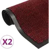 Image de Ensemble De Tapis De Poache 2 Pc Couleur : Rouge