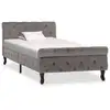 Image de Cadre De Lit Sans Matelas Gris Velours 90x200 Cm Vidaxl