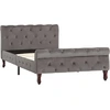 Image de vidaXL Sommier Gris Velours 100 x 200 cm