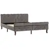 Image de Cadre De Lit Sans Matelas Gris Velours 140x200 Cm Vidaxl