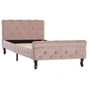 Image de vidaXL Sommier rose velours 90x200 cm