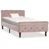 Image de Cadre De Lit Sans Matelas Rose Velours 90x200 Cm Vidaxl