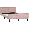 Image de vidaXL Cadre de lit en velours rose 120x200 cm