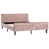 Image de vidaXL Sommier rose velours 140x200 cm