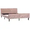 Image de Vidaxl - Cadre De Lit Rose Velours 140x200 Cm
