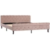 Image de vidaXL Cadre de lit en velours rose 180x200 cm
