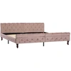 Image de vidaXL Sommier rose velours 200 x 200 cm