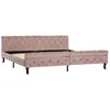 Image de Cadre De Lit Rose Velours 200 X 200 Cm