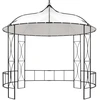 Image de vidaXL Pavillon 300 x 290 cm Blanc Rond