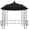 Image de vidaXL Pavillon 300 x 290 cm Anthracite Rond
