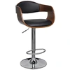 Image de vidaXL Tabouret de bar 2 pcs. noir bois courbé et similicuir