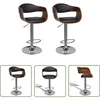 Image de Vidaxl - Tabourets De Bar Lot De 2 Noir Bois Courbé Et Similicuir