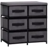 Image de Armoire De Rangement À 6 Tiroirs 55x29x55 Cm Gris Acier