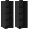 Image de Tagères Suspendues De Rangement 2 Pcs 4 Niveaux Tissu Vidaxl Noir