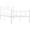 Image de vidaXL Cadre de lit blanc métal 90×200 cm