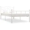 Image de Vidaxl Cadre De Lit Sans Matelas Blanc Métal 90x200 Cm