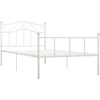 Image de vidaXL Cadre de lit blanc métal 100×200 cm