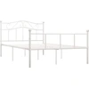 Image de vidaXL Cadre de lit blanc métal 120x200 cm