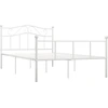 Image de vidaXL Cadre de lit blanc métal 160×200 cm