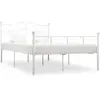 Image de Cadre De Lit Sans Matelas Et Tête De Lit Blanc Métal 160x200 Cm Vidaxl