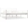 Image de Cadre De Lit Sans Matelas Blanc Métal 180x200 Cm Vidaxl
