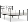 Image de Cadre De Lit Sans Matelas Noir Métal 90x200 Cm Vidaxl