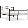Image de Cadre De Lit Sans Matelas Noir Métal 140x200 Cm Vidaxl
