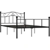 Image de vidaXL Cadre de lit noir métal 160×200 cm
