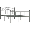 Image de vidaXL Cadre de lit Gris Métal 160×200 cm
