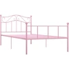 Image de vidaXL Cadre de lit rose métal 100 × 200 cm