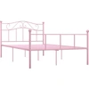 Image de vidaXL Cadre de lit rose métal 140×200 cm