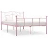 Image de Cadre De Lit Rose Métal 160 X 200 Cm - Vidaxl