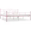 Image de Vidaxl Cadre De Lit Sans Matelas Rose Métal 180x200 Cm