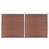 Image de Vidaxl Clôture De Jardin Wpc 353x186 Cm Marron