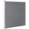 Image de vidaXL WPC Clôture Set 2 Carrés + 1 Pente 446x186 cm Gris