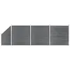 Image de Vidaxl - Ensemble De Clôture Wpc 3 Carré + 1 Incliné 619 X 186 Cm Gris