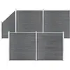 Image de Vidaxl - Ensemble De Clôture Wpc 4 Carré + 1 Incliné 792 X 186 Cm Gris