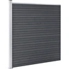 Image de vidaXL Kit de clôture WPC 5 carrés + 1 pente 965x186 cm Gris